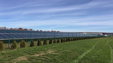 Solar array in Massachusetts